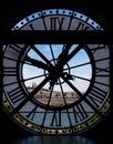 View through d`orsay museum clock tower, Paris, France