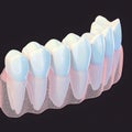 view 3D rendering depicts healthy teeth with focus on dental treatment