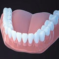 view 3D rendering depicts healthy teeth with focus on dental treatment