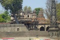 View of Dakshin Kashi Mandir. Mahuli Sangam. Satara. Maharashtra Royalty Free Stock Photo