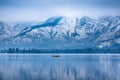 A beautiful view of Dal Lake in winter, Srinagar, Kashmir, India Royalty Free Stock Photo