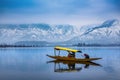 A beautiful view of Dal Lake in winter, Srinagar, Kashmir, India Royalty Free Stock Photo