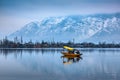 A beautiful view of Dal Lake in winter, Srinagar, Kashmir, India Royalty Free Stock Photo