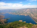 View of dam from  needle and eco point  of  mahabaleshwar india Royalty Free Stock Photo