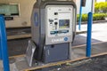 View of a damaged ATM machine from looters and riots the night before in Buckhead Royalty Free Stock Photo