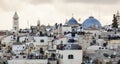 View from Damascus gate to Jerusalem Old Town. Israel.