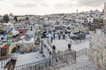 View from Damascus gate to Jerusalem Old Town. Israel.