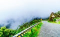 Dangerous death road in the Yungas of Bolivia