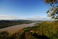 View of danube from Visegard castle mountain, Hung Royalty Free Stock Photo