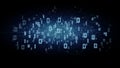 Data binary cloud on a background 3d rendering