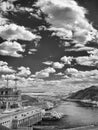 View from Davis Dam on the Colorado River, infrared Royalty Free Stock Photo