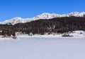 View in Davos in Switzerland in winter