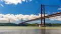 View of the 25 de Abril Bridge - Lisbon Royalty Free Stock Photo