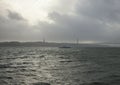 View of the The 25 de Abril Bridge, Lisbon, Portugal. Royalty Free Stock Photo