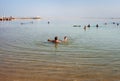 View of the Dead sea in the beach.