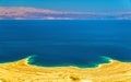 View of Dead Sea coastline in Israel