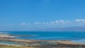 View of Dead Sea from Israel to mountains in Jordan Royalty Free Stock Photo