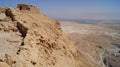 View of the Dead Sea from Masada Fortress.  Israel. Royalty Free Stock Photo