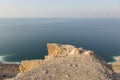 View of the Dead Sea and the mountains of Jordan Royalty Free Stock Photo