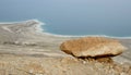 View of Dead Sea shore from the road in Judean desert, ,Israel Royalty Free Stock Photo