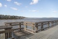 View deck on a dock at Tacoma waterfront in Washington Royalty Free Stock Photo