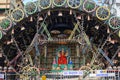 View of decorated Durga Puja pandal in Kolkata, West Bengal, India on October 17, 2023. Royalty Free Stock Photo