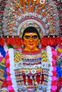 View of decorated Durga Puja pandal in Kolkata, West Bengal, India. Royalty Free Stock Photo