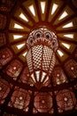 View of decorated Durga Puja pandal in Kolkata, West Bengal, India.