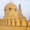 The dome of Amir Sarghatmish Mosque and minaret of Ibn Tulun Mosque, Cairo, Egypt Royalty Free Stock Photo