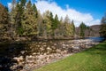 A view of Dee river in Balmoral Castle estate, Scotland