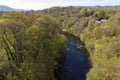 View of the Dee River in Llangollen. Denbighshire, Wales. UK