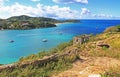 View of Deep Bay From Old Fort Barrington in St. JohnÃ¢â¬â¢s Antigua Royalty Free Stock Photo