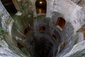 view of the deep St. Patrick\'s Well in downtown Orvieto