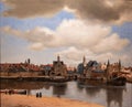 View of Delft by Dutch golden age painter Johannes Vermeer Royalty Free Stock Photo