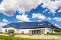 View of the Delta airplane hanger building Royalty Free Stock Photo