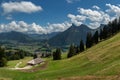 View on Dent de Broc mountain from a hiking path, Switzerland Royalty Free Stock Photo