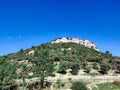 View of Dentelles de Montmirail in the Vaucluse Royalty Free Stock Photo