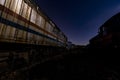 Amtrak Locomotive at Twilight - Abandoned Railroad Trains