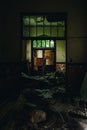 Broken Door with Transom - Abandoned School - New York