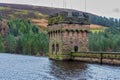 View of Derwent Dam and Reservoir, Peak District, Derbyshire, UK