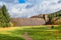 View of Derwent Dam and Reservoir, Peak District, Derbyshire, UK