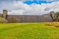 View of Derwent Dam and Reservoir, Peak District, Derbyshire, UK