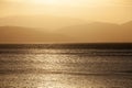 View of the Derwent River at sunset, seen from Opposum Bay Royalty Free Stock Photo