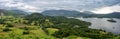 View of Derwentwater lake from Catbells mountain, England