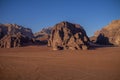 A view of a desert In Jordania Royalty Free Stock Photo