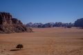 A view of a desert In Jordania Royalty Free Stock Photo