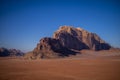 A view of a desert In Jordania Royalty Free Stock Photo