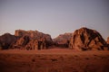 A view of a desert In Jordania Royalty Free Stock Photo