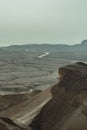 View on desert judean land and sky near dead sea in Israel Royalty Free Stock Photo