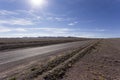 View of desert land going from Calama to San Pedro de Atacama Royalty Free Stock Photo